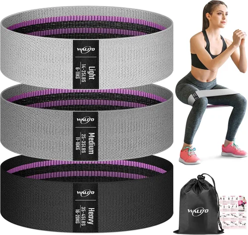 WALITO Bandas de Resistencia para Entrenamiento, Bandas de Ejercicio de Tela para Piernas y Glúteos, Bandas de Entrenamiento para Mujeres y Hombres,