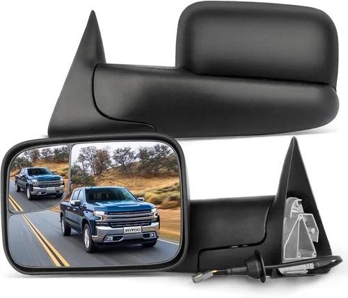 Miniatura 13 de SCITOO Compatible con espejos de remolque 2002-2008 para Dodge para Ram 1500 2003-2009 para Dodge para Ram 2500 3500 Pickup Power Heated Passenger