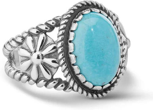 Anillo de plata de ley estadounidense para mujer y hombre elección de piedras preciosas inspiradas en los tamaños de flores de 5 a 13 Metal