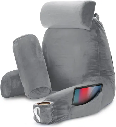 Miniatura 39 de Nestl Almohada de lectura para niños y adolescentes con espuma viscoelástica triturada, almohadas de respaldo para leer, ver y jugar, uso