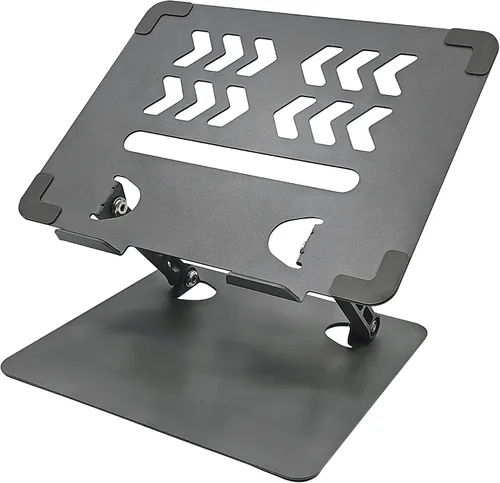 Musiin Home Studio - Soporte pequeño para mezclador de escritorio, soporte de elevación plegable portátil de aluminio para disipación de calor,