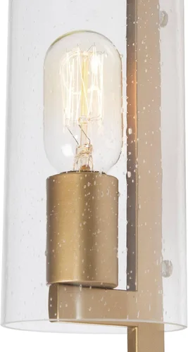 Miniatura 7 de KSANA Lámpara de pared de 1 luz, moderna lámpara dorada montada en la pared, iluminación de baño de vidrio sembrado para dormitorio, pasillo
