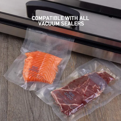 Miniatura 4 de Wevac Weston - Bolsas selladoras al vacío de 100 pintas, de 6 x 10 pulgadas, para guardar alimentos, sellar una comida, sin BPA, resistentes