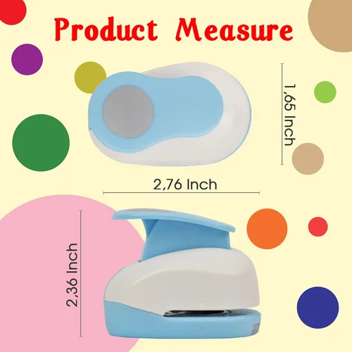 Miniatura 4 de Ecohu Perforadora Circular de 1 Pulgada para Manualidades, Perforadora de Papel en Forma de Círculo, Perforadora de Palanca para Manualidades