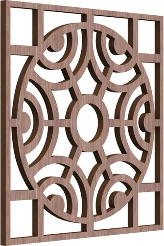 Miniatura 15 de Walton Paneles de pared decorativos de madera con calado, pequeños, 11 3/8 pulgadas de ancho x 11 3/8 pulgadas de alto x 1/4 pulgadas de alto, nogal