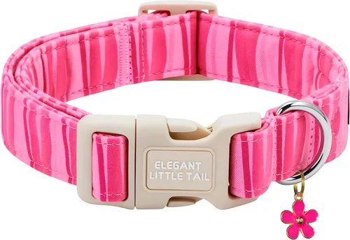 Miniatura 38 de Elegant Little Tail - Collar para perro de otoño, collar floral naranja duradero para perros medianos, ajustable para mascotas macho o hembra