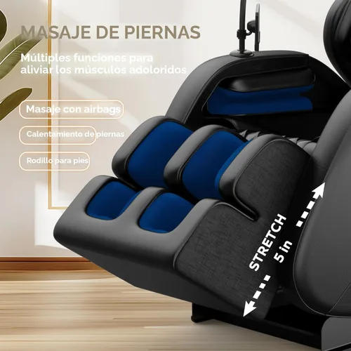 Miniatura 5 de Silla de masaje AnoYishev 2026 de cuerpo completo, sillón reclinable de masaje Shiatsu de gravedad cero con pista SL, escaneo corporal, 6 rodillos