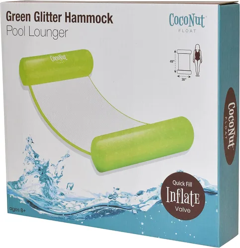 Miniatura 7 de CocoNut Float Hamaca con purpurina para piscina, tumbonas inflables multiusos para adultos, silla de ejercicio y silla de descanso, versátil