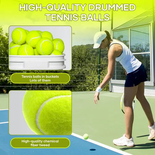 Miniatura 2 de Paquete de 38 pelotas de tenis a granel para entrenamiento de tenis, juguetes para mascotas, entrenador, juego en interiores y exteriores, pelotas