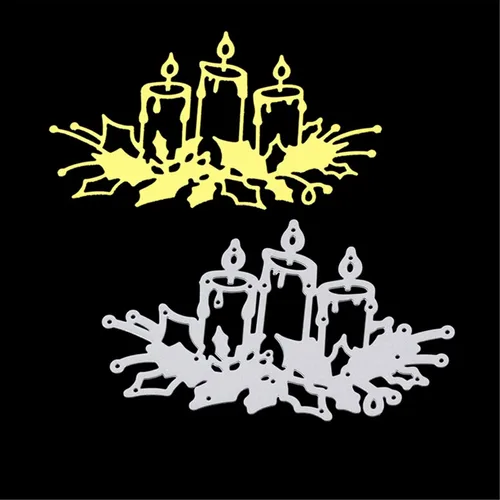 Miniatura 5 de Troqueles de álbum de recortes, troqueles de corte de metal de Navidad para hacer tarjetas, plantilla de perforación para manualidades de papel