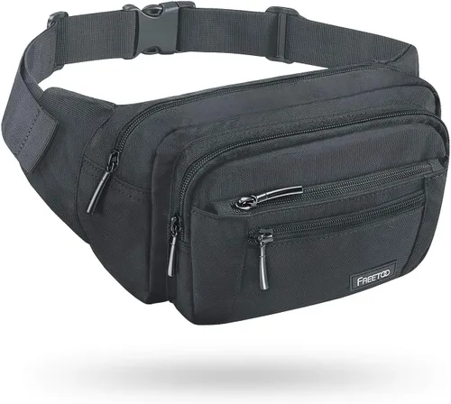 Miniatura 13 de FREETOO Riñonera para hombre y mujer, con correa ajustable, para entrenamiento, viajes, casual, correr, senderismo, ciclismo