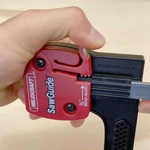 Miniatura 6 de Milescraft 1403 Guía Universal para Sierra para Sierras Circulares y Caladoras, Guía de Corte Recto se Extiende 14 pulgadas, Corta Círculos hasta 24