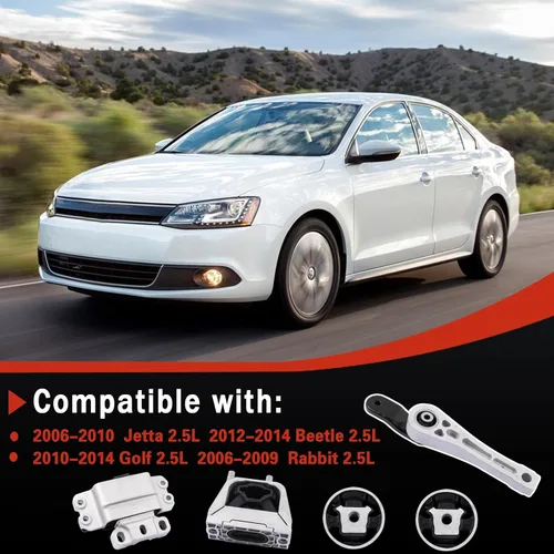 Miniatura 3 de Kit de 5 piezas de soporte de motor y transmisión para Jetta 2.0L 2005-2010 Beetle 2.5L 2006-2014 Golf 2.5L 2012-2014 Passat 2006-2009 Rabbit