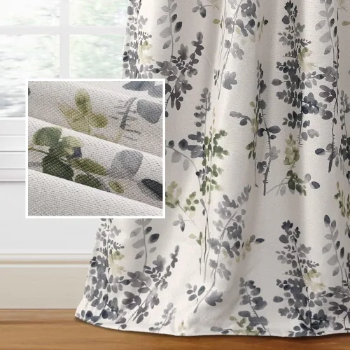 Miniatura 23 de H.VERSAILTEX Cortinas Opacas de Lino de 45 Pulgadas de Largo para Dormitorio/Sala de Estar con Aislamiento Térmico con Ojales, Cortinas con Textura
