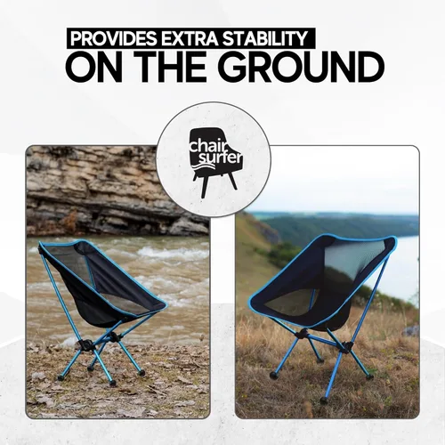 Miniatura 4 de Patas de goma estabilizadoras para silla de campamento Helinox – Tapa duradera para patas de silla de exterior, ayuda a la estabilidad en Negro