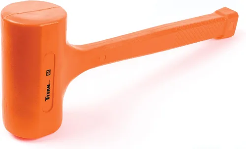Titan 63164 Martillo de Golpe Seco de 4 libras con Cabeza Rellena de Perdigones de Acero, Resistente a Chispas y Rebotes, Mango Antideslizante con