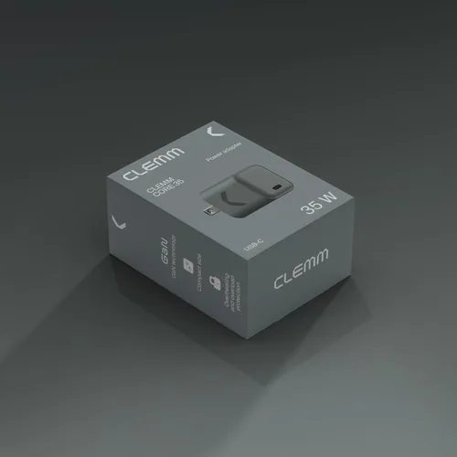 Miniatura 10 de CLEMM Core 35W Adaptador de corriente de carga rápida para iPhone 17/16/15/14/13/12/11/X, Galaxy S24 Ultra/S23 y más - GaN, PD 3.0, PPS, USB-C × 1