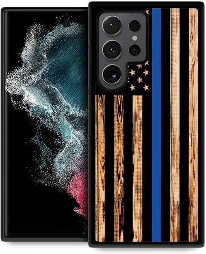 Miniatura 45 de DJSOK Funda compatible con Samsung Galaxy S22 Ultra, diseño con patrón de parachoques trasero, esquinas reforzadas antiarañazos, caver de TPU suave