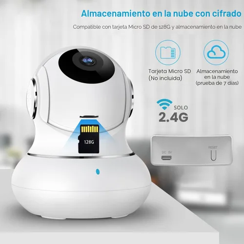Miniatura 9 de litokam Cámara de seguridad 2K para interiores, cámaras panorámicas/inclinables de 360 para seguridad en el hogar con detección de movimiento