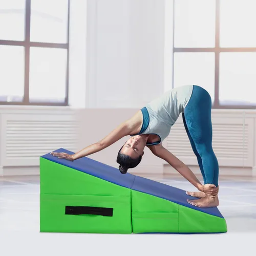 Miniatura 2 de BestMassage Gymnastics Mat Incline Mat Tumbling Mat Folding Gymnastic Tumbling Mat Indoor/Outdoor Exercise Mat Home Gym Yoga Mat with Handle