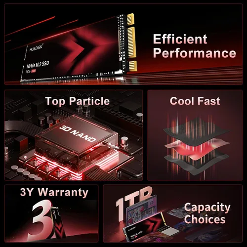 Miniatura 4 de SSD M.2 2280 NVMe de 1 TB, unidad interna de estado sólido Gen3x4, hasta 2000 MB/s, SSD M.2 2280 NVMe PCIe 3.0X4 con disipador de calor, flash NAND