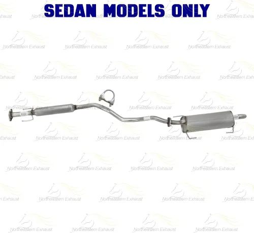 Miniatura 4 de Northeastern Exhaust Kit de sistema de escape de silenciador de tubo de resonador de acero inoxidable compatible con Nissan Versa 2007-2011 1.8L