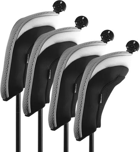 Miniatura 9 de Andux – Fundas de cabeza de palo de golf híbridos set de 4 con intercambiable Número Etiquetas con Dial No. Etiqueta Tubería de colores todos