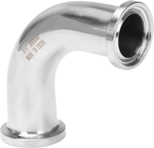Miniatura 10 de DERNORD Paquete de 2 tubos de 1 "OD codo de 90 grados de montaje de tubería sanitaria SS304 Tri Clamp 1.5 pulgadas