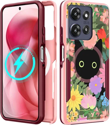 Miniatura 104 de Funda para Moto G 5G 2024 – Compatible con MagSafe para mujeres y niñas, bonita funda protectora magnética para teléfono, diseño femenino Kawaii
