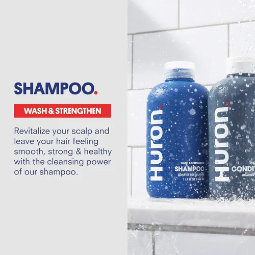 Miniatura 4 de Huron Hair Duo Juego de champú y acondicionador nutritivo para hombres Limpia, fortalece e hidrata Sin sulfatos ni parabenos, vegano