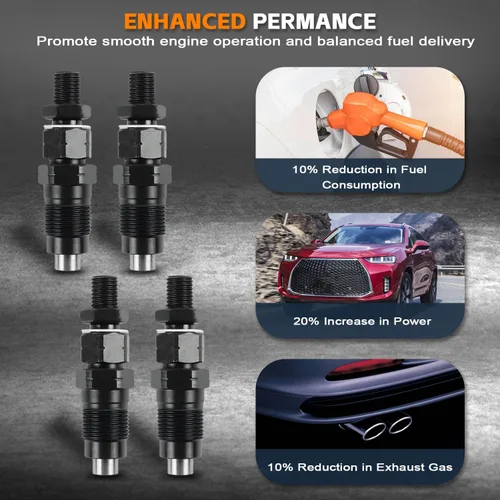 Miniatura 5 de PANGOLIN Inyector de combustible diesel 1KZ-TE 4PCS para Toyota Hilux Surf Prado 1KZ-TE 3,0 L piezas del mercado de accesorios, reemplaza 093400-7040