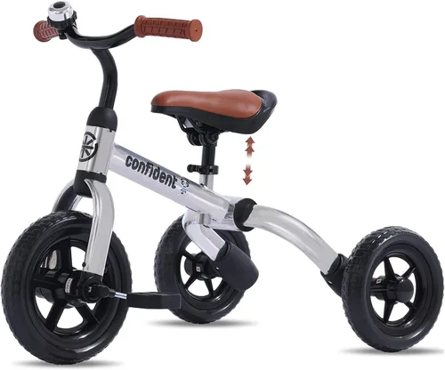 Miniatura 12 de YGJT Triciclo 3 en 1 para niños de 2 a 5 años, bicicletas de equilibrio plegables para niños con asiento ajustable y pedal extraíble, juguetes