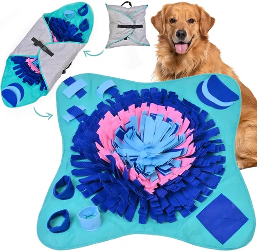 PET ARENA Alfombrilla de olfateo para perros de razas grandes, gatos - 25" x 25" juguetes de enriquecimiento para perros con alfombrilla de olfateo