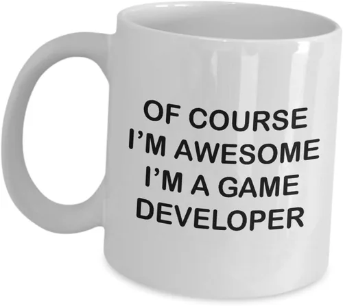 Regalos para diseñador de videojuegos – de Curso Im Awesome – taza de café taza de té divertida bonita etiqueta de reconocimiento recompensa idea de