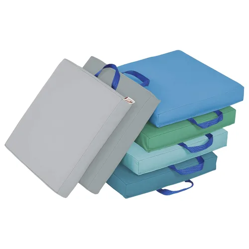 Miniatura 32 de ECR4Kids SoftZone - Cojines de suelo, cuadrados, asientos flexibles, surtidos, 6 piezas