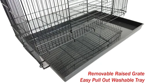 Miniatura 5 de Jaula de 3 niveles plegable para hurones, chinchillas, deslizadores de azúcar y ratas, portador de animales a prueba de mordidas, jaula de viaje