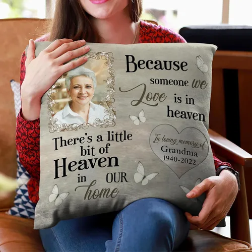 Miniatura 4 de Hyturtle Almohada conmemorativa personalizada de condolencias con relleno, 12 x 12 pulgadas, doble cara impresa con nombre personalizado, sofá