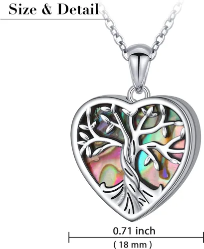 Miniatura 4 de Yearace - Collar de urna de fotos personalizado para cenizas, joyería de cremación para cenizas, collar conmemorativo de recuerdo de plata de ley