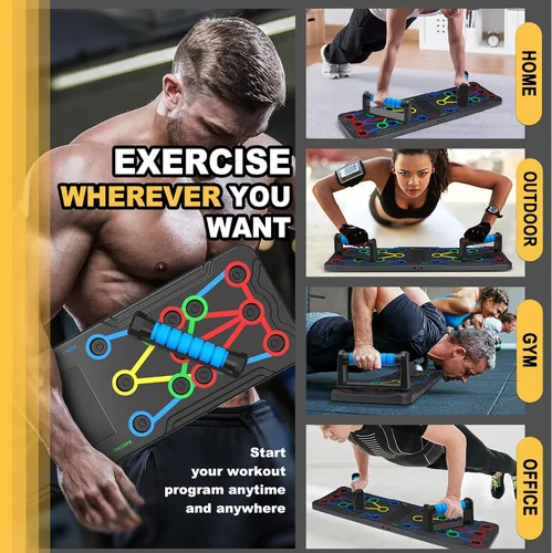 Miniatura 2 de IUT Solid Push Up Board 15 in 1 Home Workout Equipment Multi-Functional Pushup Stands System Fitness Floor Chest Muscle Exercise Professional M1