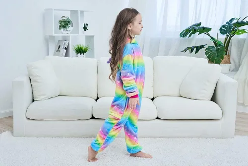 Miniatura 21 de Pijama de unicornio unisex para niños, enteritos para disfraz, Halloween
