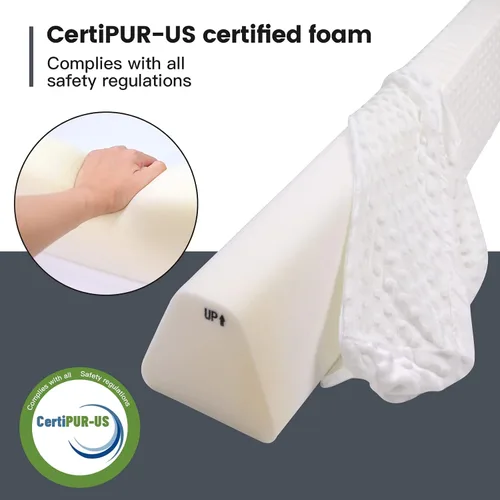 Miniatura 5 de YENING Protectores de cama para bebés y niños pequeños, barrera de seguridad de espuma para cama de niños, protector de cama para tamaño individual