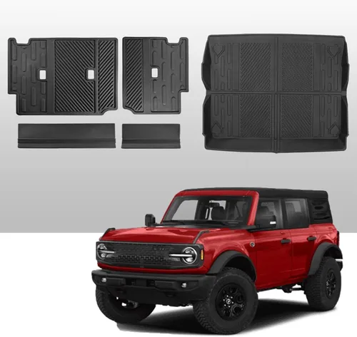 Miniatura 9 de Mabett Alfombrillas interiores para Ford Bronco, accesorios de 4 puertas 2021 2022 2023 2024 2025 alfombrillas de piso para asiento trasero y forro