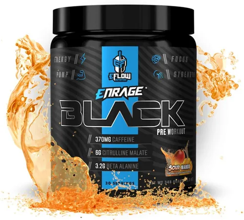 Miniatura 9 de eFlow Nutrition Enrage Black - Suplemento de preentrenamiento de alto estimulante, polvo de preentrenamiento para aumentar la energía, las bombas