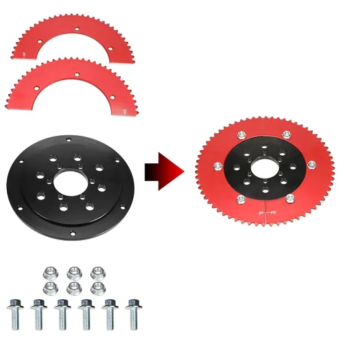Miniatura 5 de GREHUA 35 Piñón de cadena dividida 64 dientes y adaptador de piñón compatible con Mini Bike Coleman CT100U CT200U CT200U-EX BT200X TrailMaster MB200