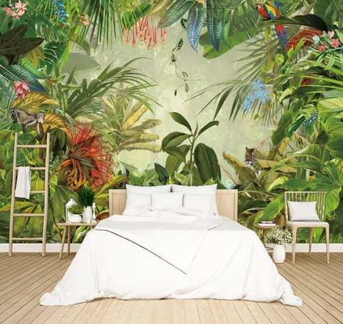 Miniatura 13 de Papel tapiz floral de peonía negra para dormitorio, flores botánicas moradas, hojas murales para sala de estar, fondo de TV, mural grande