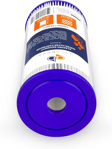 Miniatura 7 de Aquaboon Filtro de agua de sedimento plisado de 5 micrones, cartucho de 10 x 4.5 pulgadas, repuesto para filtro de agua para toda la casa, cartuchos