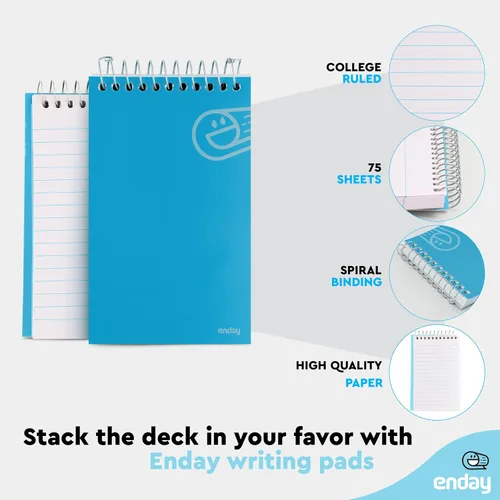 Miniatura 3 de Enday Cuaderno de bolsillo, cuadernos pequeños encuadernados en la parte superior, cuadernos pequeños en espiral, bloc de notas para accesorios