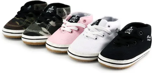 Miniatura 2 de GAISUMMI Unisex Baby Girls Boys Shoes Infant Canvas Sneakers Anti-Slip Rubber Sole Newborn Crib Shoes Toddler Outdoor Athletic First Walkers