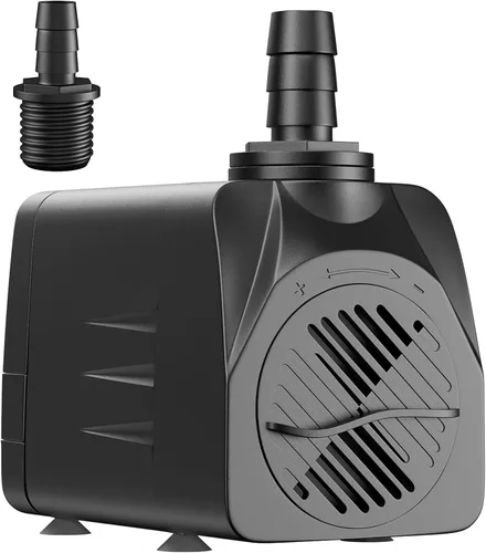 Bomba de agua sumergible Uniclife 80 400 GPH para acuarios o fuentes exteriores o interiores con cable de alimentación de 6'UL.