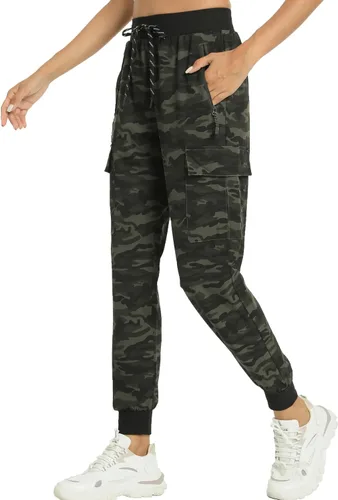 Miniatura 3 de Kcutteyg - Pantalones deportivos de cintura alta con bolsillos para mujer, pantalones deportivos suaves para descanso, correr y entrenamiento